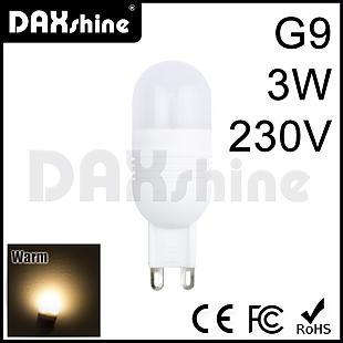 DAXSHINE LED G9 3W AC230V Warm White 2800-3200K 140-170lm    